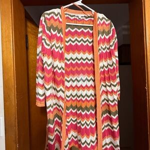 Cato Multicolor Chevron Cardigan